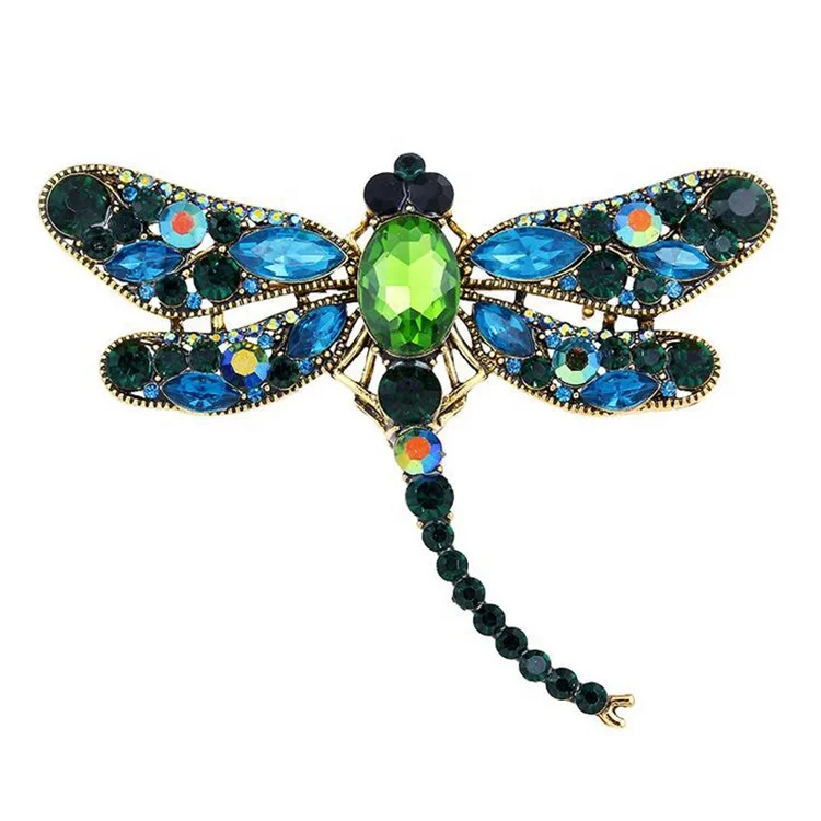 

Newest Crystal Vintage Dragonfly Brooch