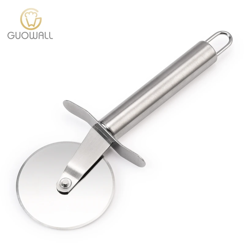 

Professional Grade Stainless Steel Wheel Eco-Friendly Kitchen Metal With Sharp Angled Promotional Pizza Cutter