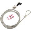 Security 1.8M Clear PVC Coating Cable Wire Pin Tablet PC Laptop Lock With Keys