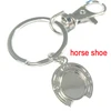 Charm fortune cookie Key chain in lucky horse shoe shape Keyring