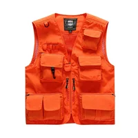 

Fishing Jacket Utility Plus Size Men's Outdoor Sleeveless Orange Hunting Fishing Vest