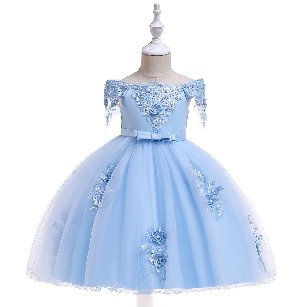 

MQATZ Kids Wedding Dresses Pictures Little Bridesmaid Dress Ball Gown Frocks For Girls L5057