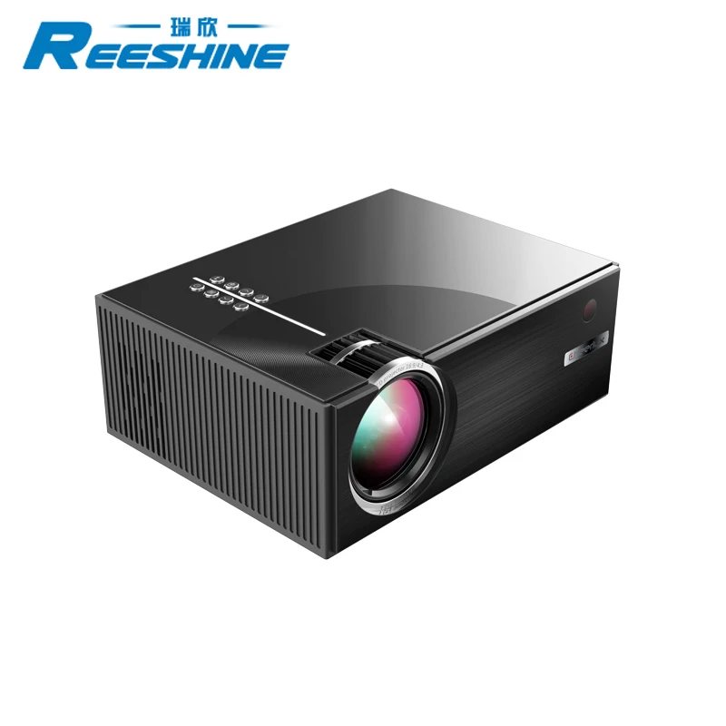 

C7 Portable Mini home projector support mirroring mobile projector, Black