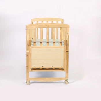 High Quality Solid Pine Wood Baby Cribs 2017 Hot Sale Baby Cot