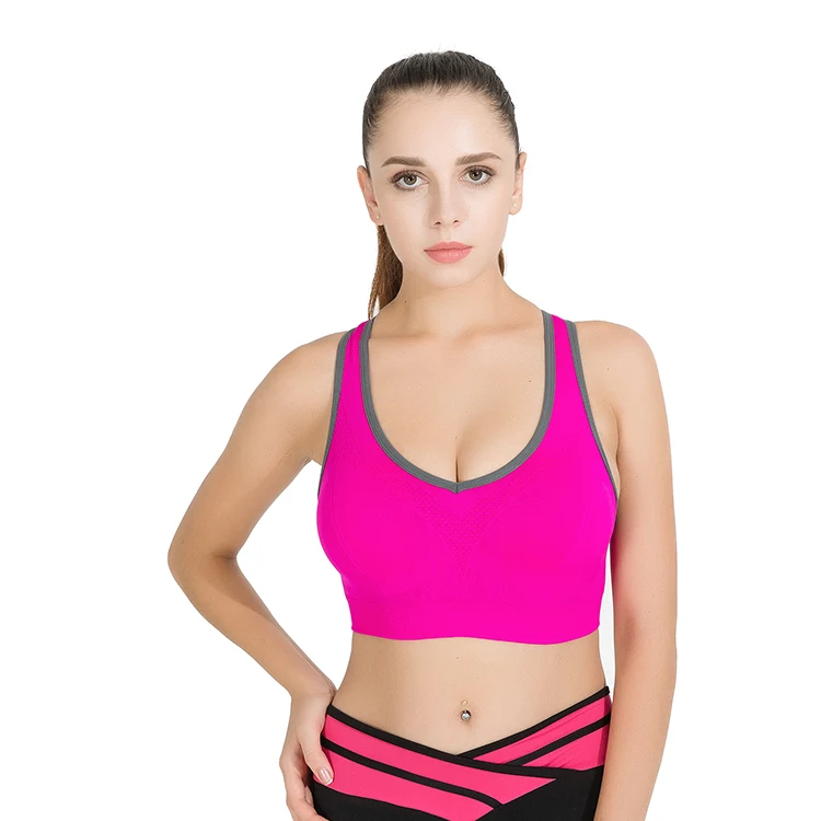 

Comfort Sports Bra Yoga Bra Running Vest reflective vest for running, Rose red;color can be customized