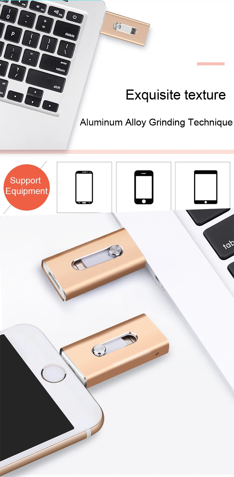 USB 闪存驱动器为 iPhone 128 GB USB/Lightning/微型 USB 3 合 1 照片棒 LOMYGUS OTG 记忆棒