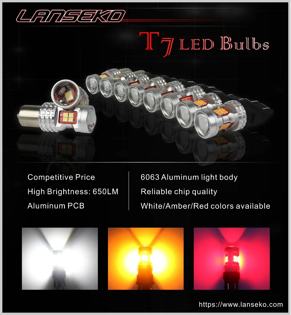 Car Led Supply Auto Led Tail Light Bulb Brake Light Bulbs Dc 12v For