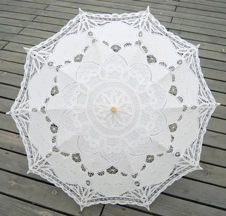 ivory wedding parasol