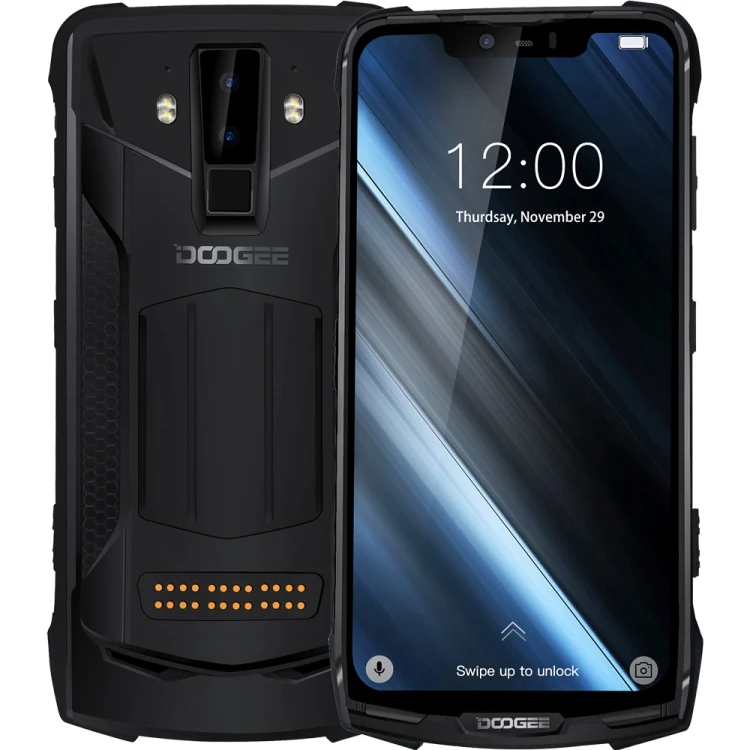 

Original DOOGEE S90 6GB+128GB Smartphone Dual Back Cameras Face ID & DTouch Fingerprint 6.18 inch Screen Mobile Phone, Black gold silver