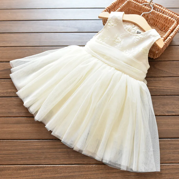 

Girls Big Bowknot Wedding Dress Tulle Tutu Ball Gown Princess Party Dresses European Style Kids Flowers Dresses, As picture