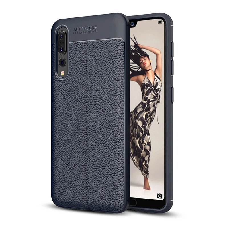 

Litchi Patterns TPU Shockproof Armor Case for Huawei Mate 20 Rugged Back Cover Case