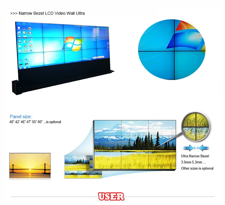 Дюймов жк. LCD Wall. Ультра узкий дисплей. Коррекция Bezel видеостена таблица. Мнемопанель.