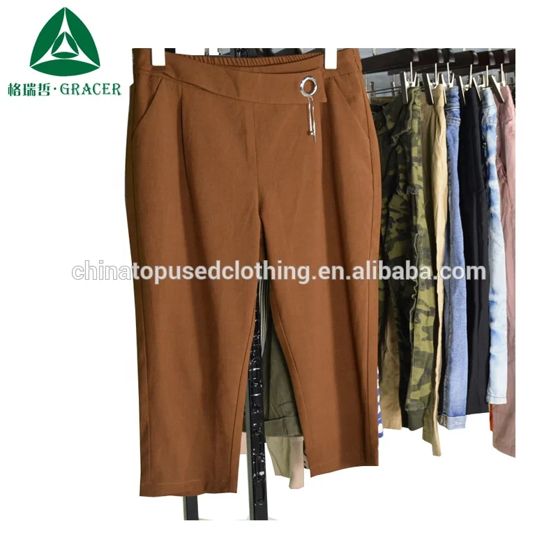 

Wholesale USA Style Cool Summer Ladies Pants In Bale Price Used Clothing, Mix color