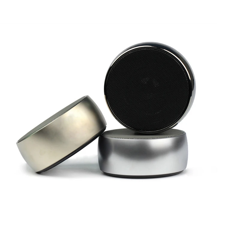 top grade metal round wireless speaker super mega bass 3W hands-free - ANKUX.COM