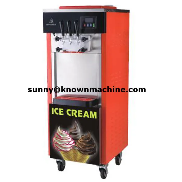 3 Flavor Rainbow Jam Commercial Soft Serve Ice Cream