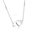 gold double heart shell necklace designs girls stainless steel Japanese and Korean a necklace