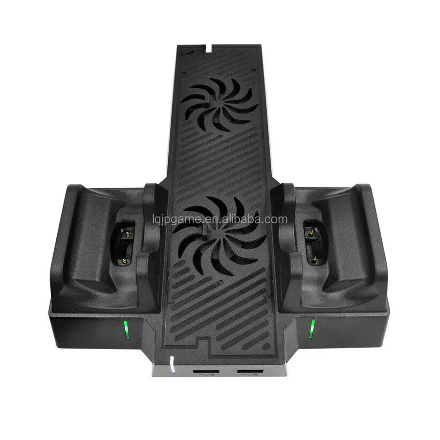 For Xbox One X Charger Controller Stand Dual Dock Charging Cooling Fans w/ USB Ports For Xbox One X