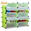 Selectable color DIY plastic outdoor shoe storage with adjustable cube