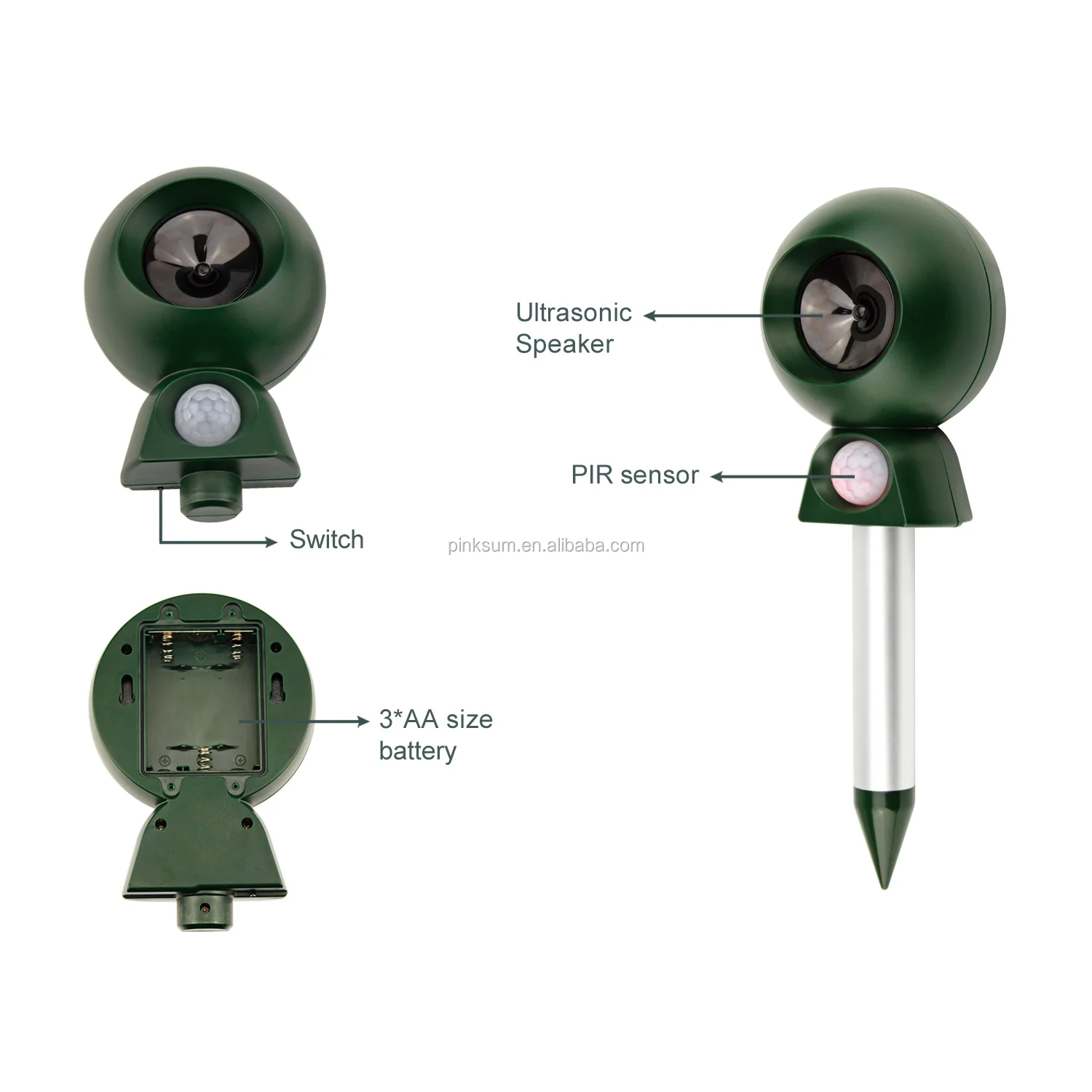 Gh502m Outdoor Animal Lizard Repellent Waterproof Pest Repeller