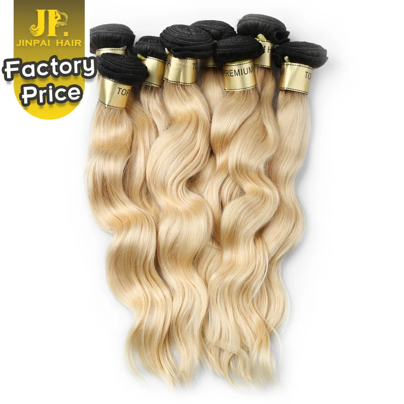 Jp Brazilian 1b 613 Honey Platinum Blonde Black Roots Human Hair