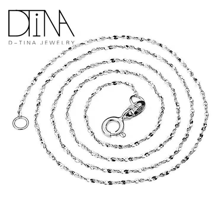 

DTINA SY6 Silver Chain 925 Sterling Silver Necklace Gypsophila Necklace, Silver color