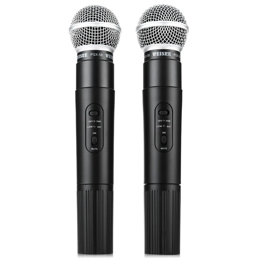 Profession Cheap Karaoke Dualchannel Uhf Wireless Handheld Microphone