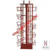 Red Color Countertop Revolving Greeting Card Display Rack/Spinning Business Name Card Stand/Store Postcard Display Holder