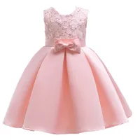 

YSMARKET Baby Flower Girl Princess Dresses Embroidery Kids Clothes Wedding Dress For Birthday Party Children Costumes E2888