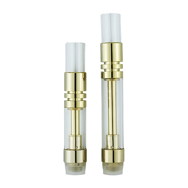 

Gold 1.2ohm Resistance glass cartridge cbd 0.3ml/0.5ml/1ml Capacity vaporizer cartridge