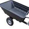 Heavy duty ATV tipping 800lbs plastic dump garden cart vehicle tool cart atv garden trailer