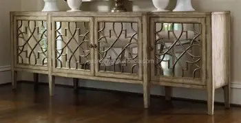 Long Narrow Console Table Wood Carved Antique Drawer Cabinet