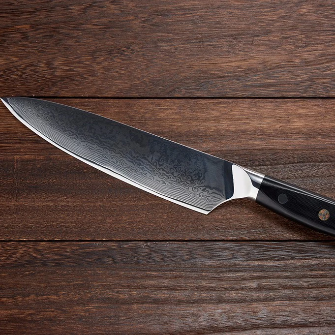 8 inch vg10 dmascus chef knife with elegant handle