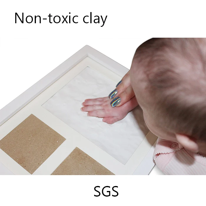New arrivel Air Dry CLAY Baby Child photo frame Foot Hand Print