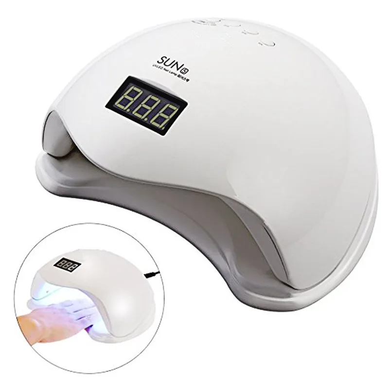 

48W LED Nail Dryer Home and salon Professionally Gel Nails Lamp Hands and Feet Gel Nail Polish Dryer, White (also custom)