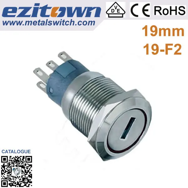 ステンレス鋼製スイッチ19mm1no1nc防水-押しボタンスイッチ問屋・仕入れ・卸・卸売り
