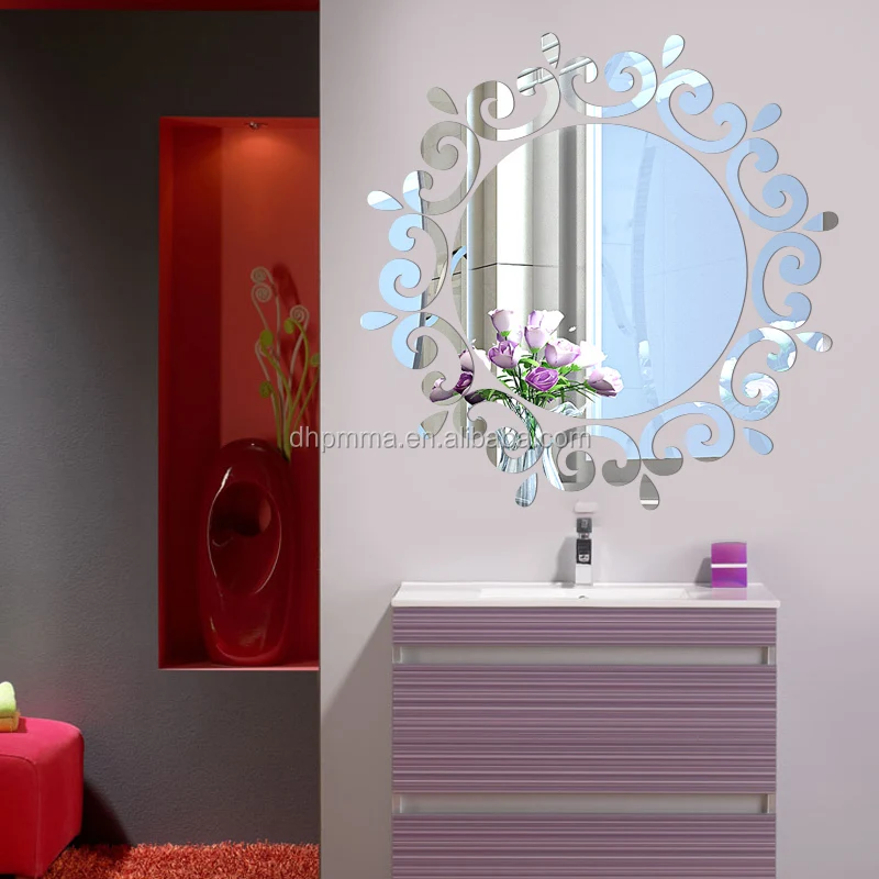 DIY arte decorativa espelho adesivo de parede decoraç u00e3o da Artesanato Simples De Fazer ~ DIY arte decorativa espelho adesivo de parede decoraç u00e3o da
