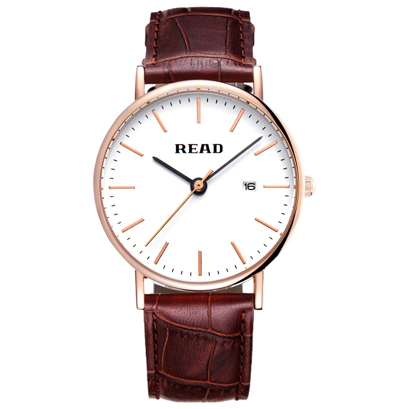 

2018 New Fashion Read 2021 Quartz Couple Watches, As picture