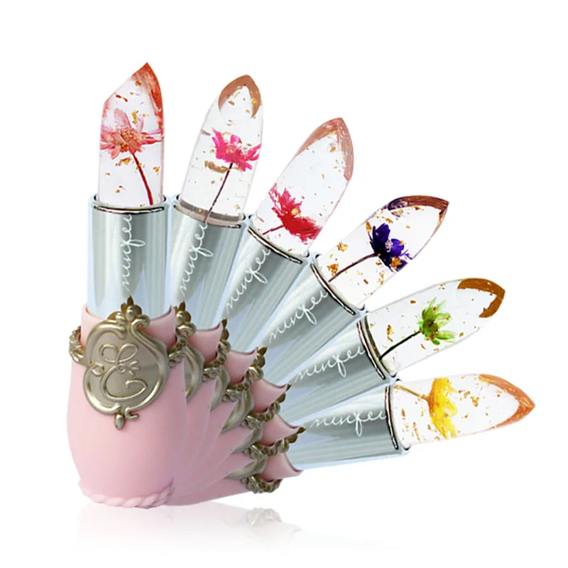 Emaymei6色口紅花透明色ゼリー変化リップスティック長持ち花口紅 Buy の花の口紅 口紅 リップスティック Product On Alibaba Com