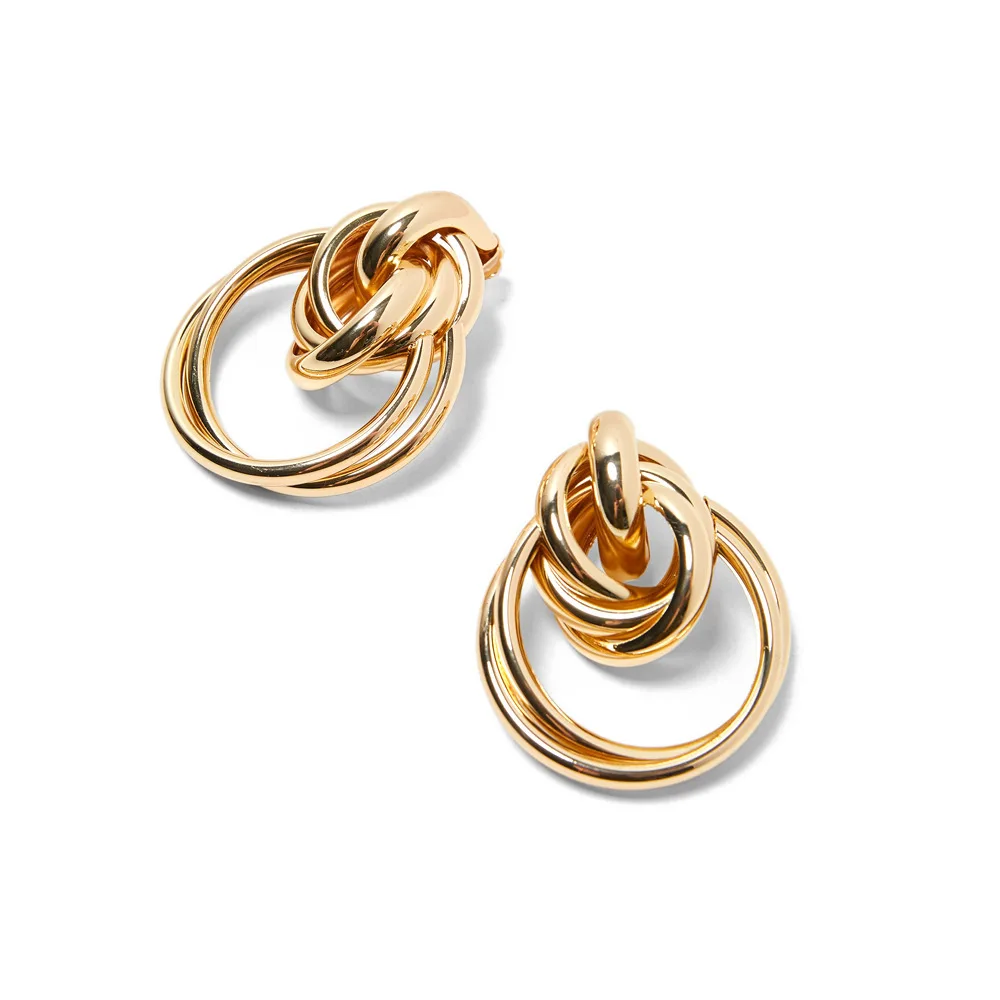 

Multi-layer alloy earrings female large Sliver Earring