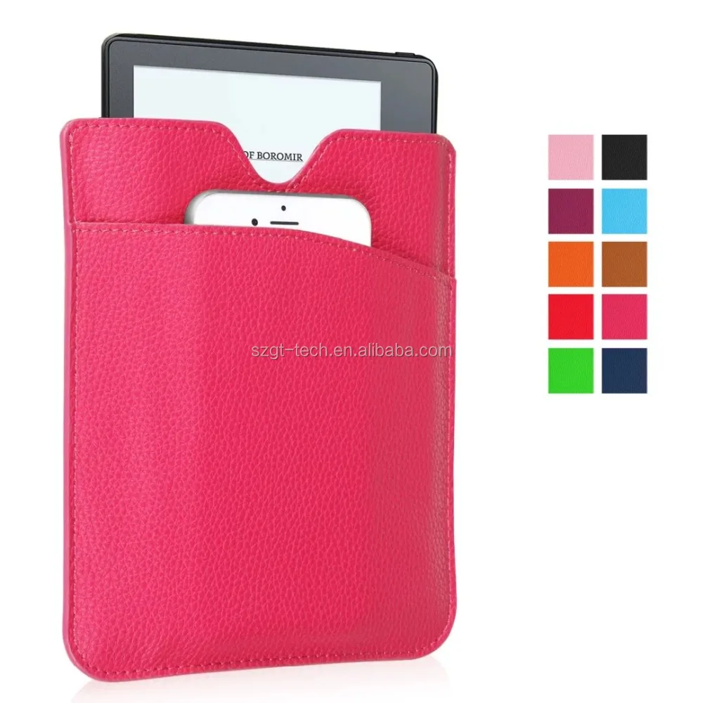 
Alibaba best sellers leather sleeve two bag leather tablet case for Amazon kindle Oasis Pouch sleeve case 