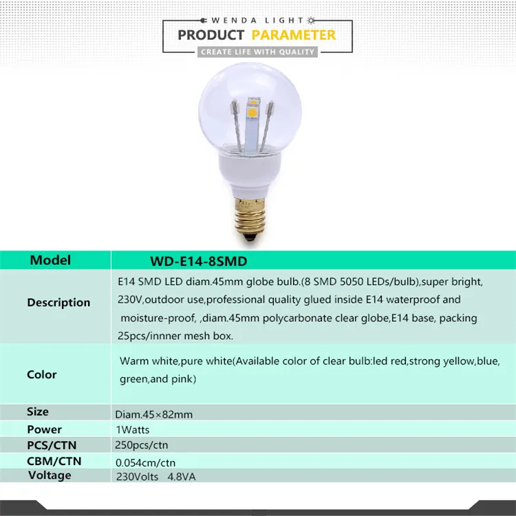 zhejiang christmas light price smd b22 e14 e27 led bulb light 220v 1w colorful Plastic Wholesale fancy lights for home