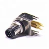 Metal M8 6Pin Connector Right Angle Solederd 4Pin M8 PCB Socket