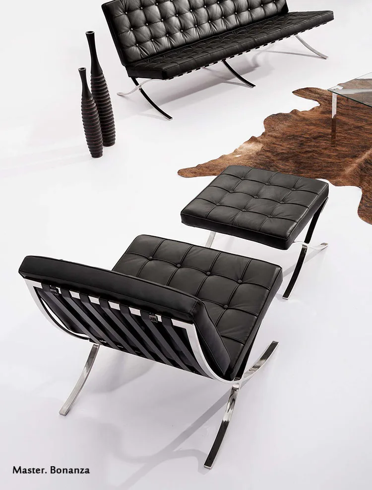 801# leather sofa design modern Barcelona chair Modern design sofa set