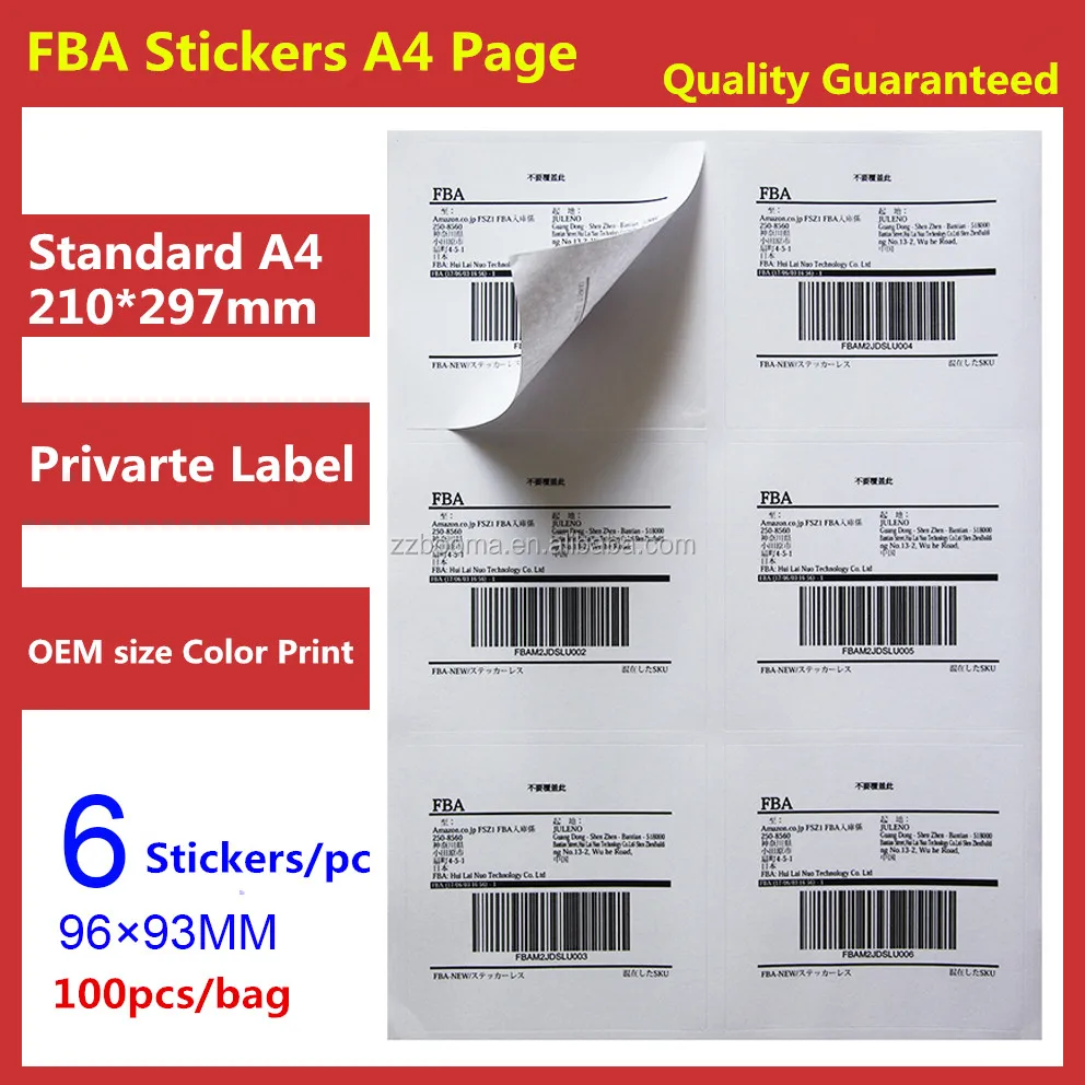 70*37mm/24 Stickers Amazon Fba Sticker Fnsku Adhesive Stickers - Buy ...