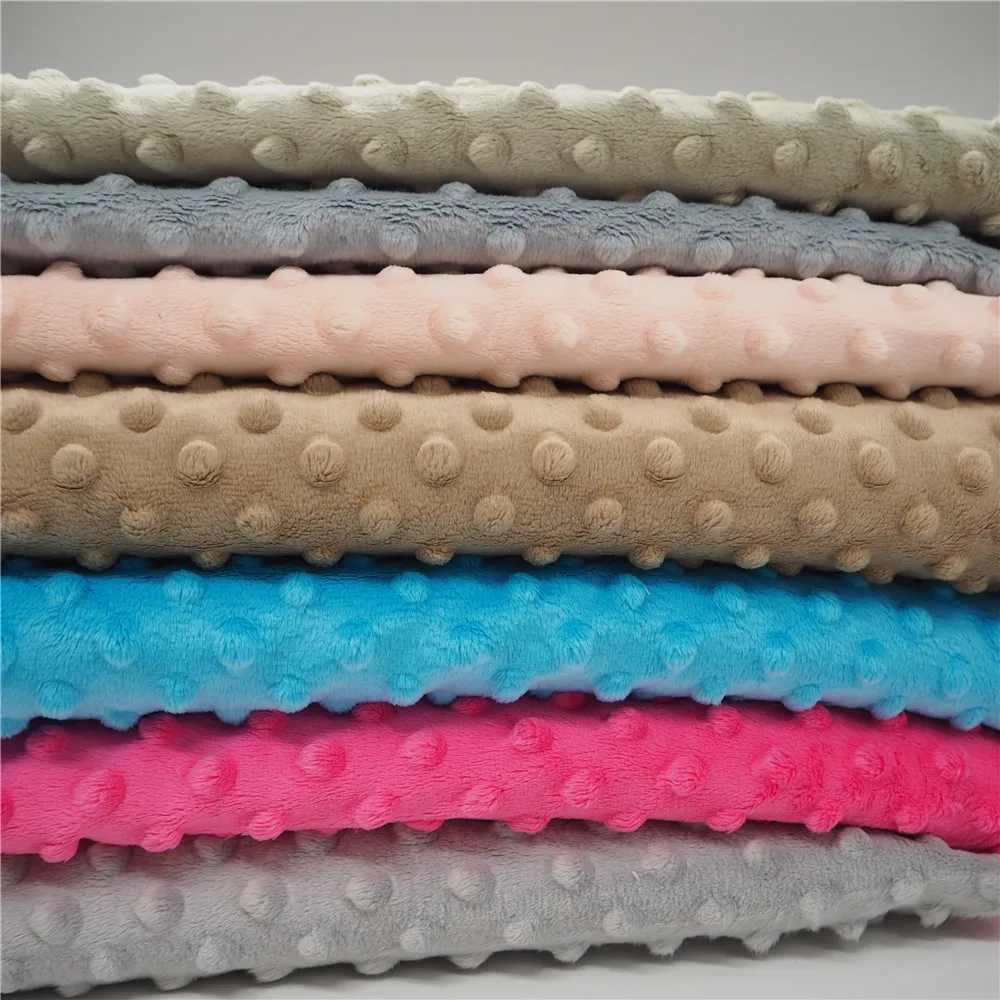 Super Soft Poly Embossed Baby Cuddle Bubble Minky Dot Plush Blanket