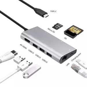 USB C Hub MacBook Pro Ethernet Card Reader & USB 3.0 Ports