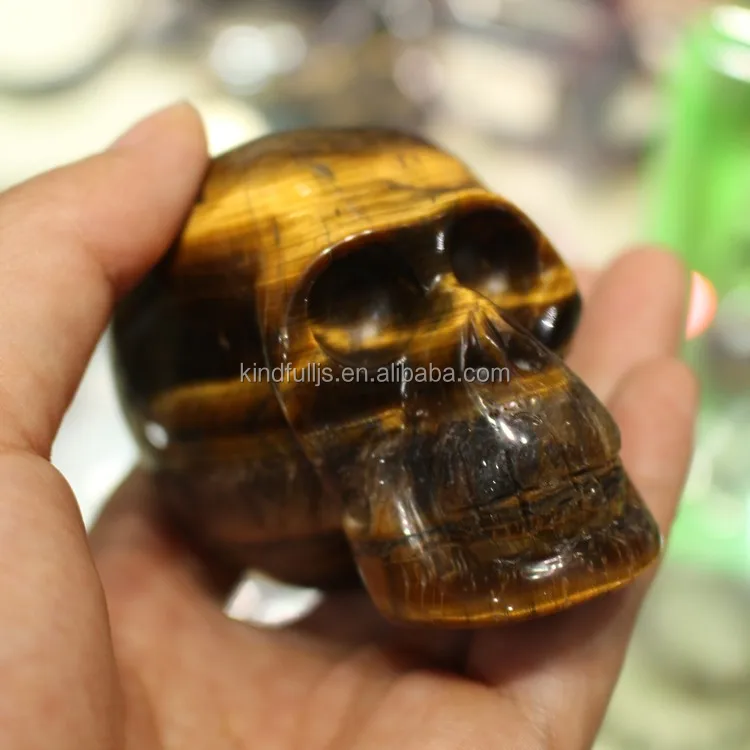 tiger eye stone skull