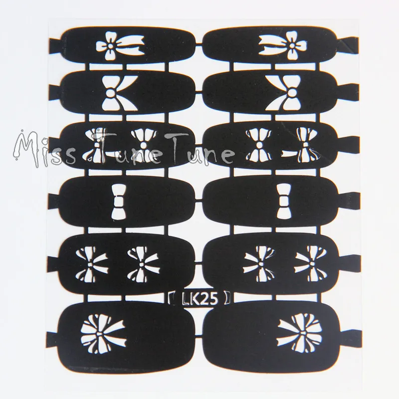 NEW Nail Art Hollow Transfer Stencils Stickers Vinyls Stamp Image Easy ...