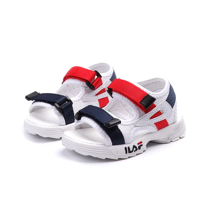 

Hot selling summer kids sandals and shoes, White/black/pink