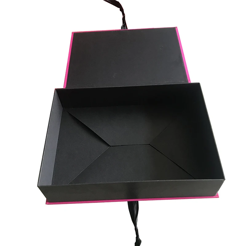 Luxury Custom Pink Color Matte Lamination Folding Shoe Box Packaging With Logo